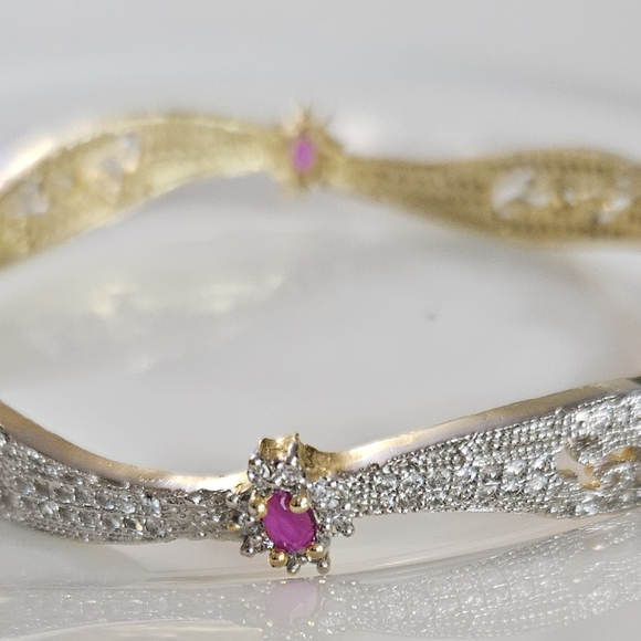 Genuine emerald & ruby Bracelet - Picture 3 of 3